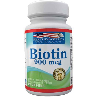 Biotin 900mcg X 120 softgels -Healthy America-