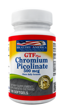 Picolinato de Cromo(Chromium Picolinate)500mcg-Healthy America-