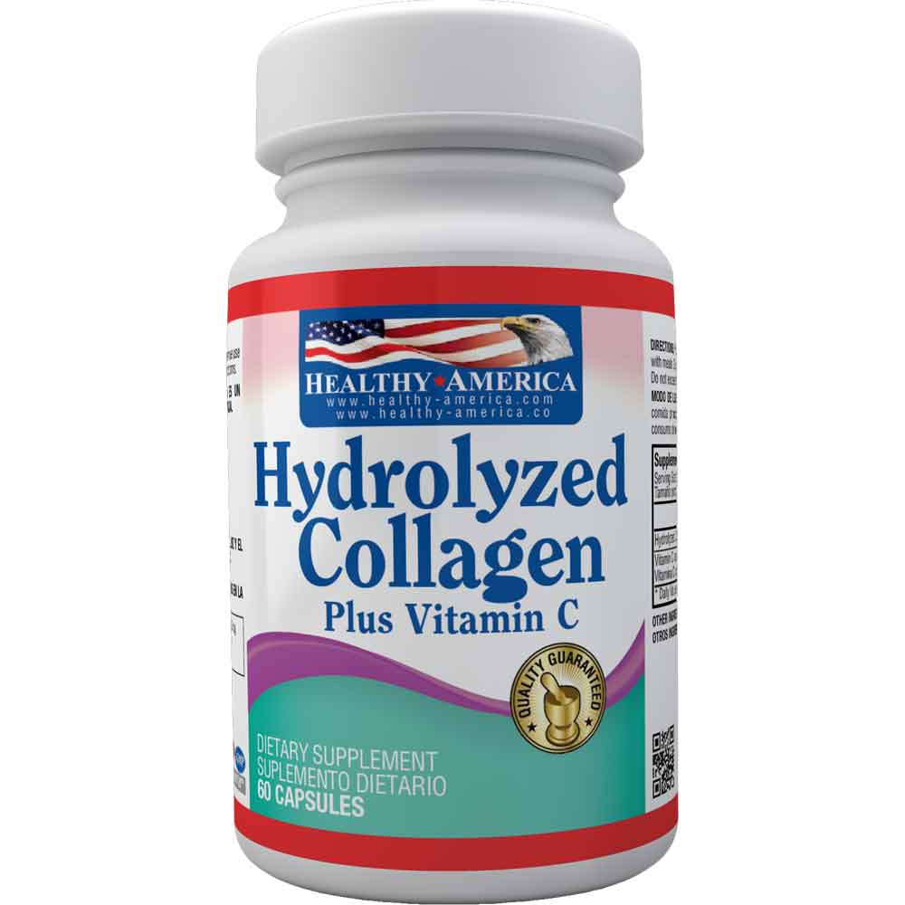 Colágeno Hidrolizado(60caps) 1.500mg(Hydrolyzed Collagen) Healthy America
