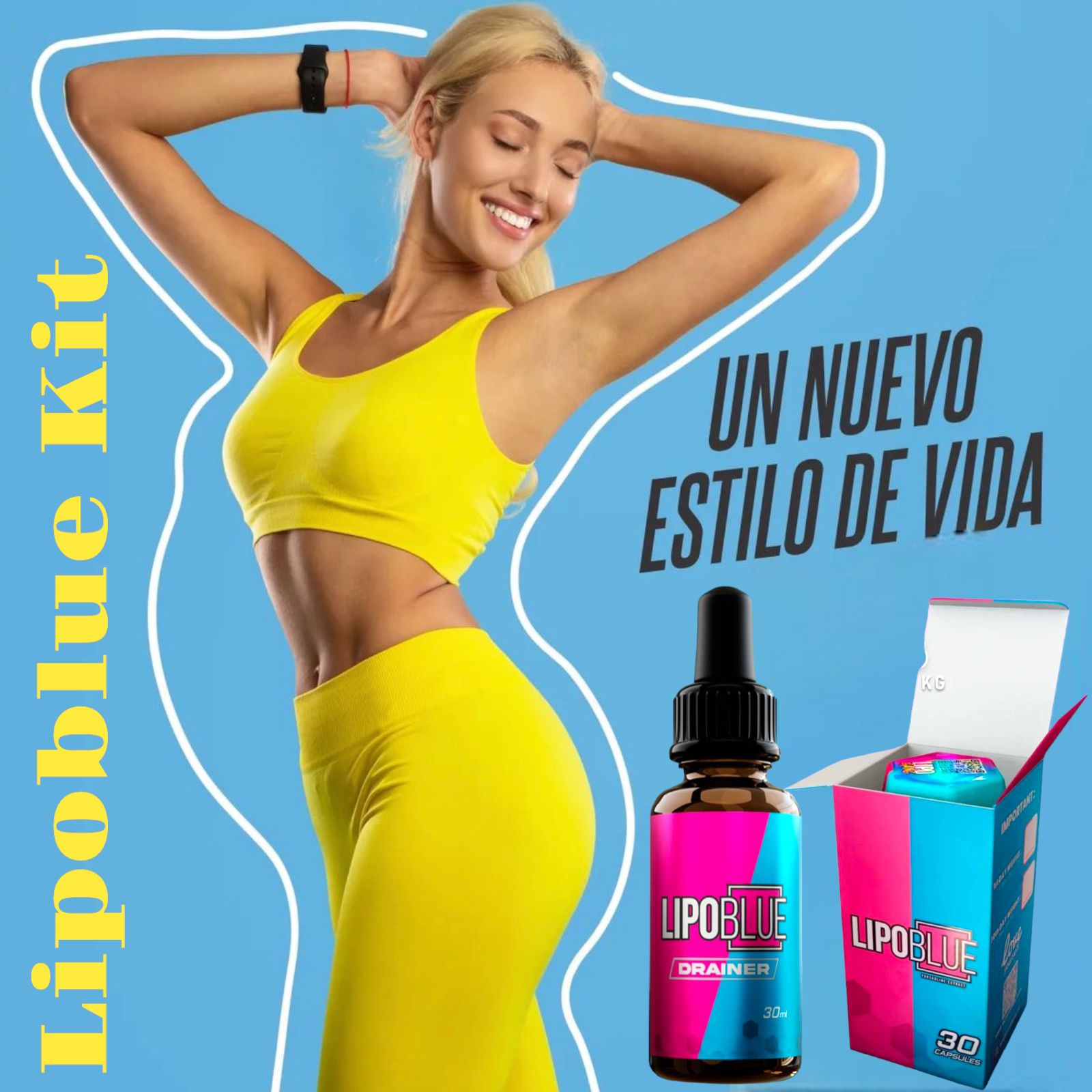 Kit Lipoblue Caps+Drainer